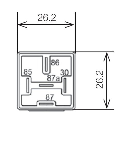 Hella 965400031 Black 24V 30 Amp Mini ISO SPST Relay with Bracket