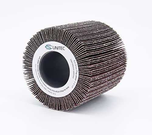 C.S. Unitec | PTX Flap Disc Wheel | 24 Grit Metal Grinder Tool Attachment | 4" Diameter x 4-1/8" Wide (47215) 4" x 4-1/8" 180 Grit