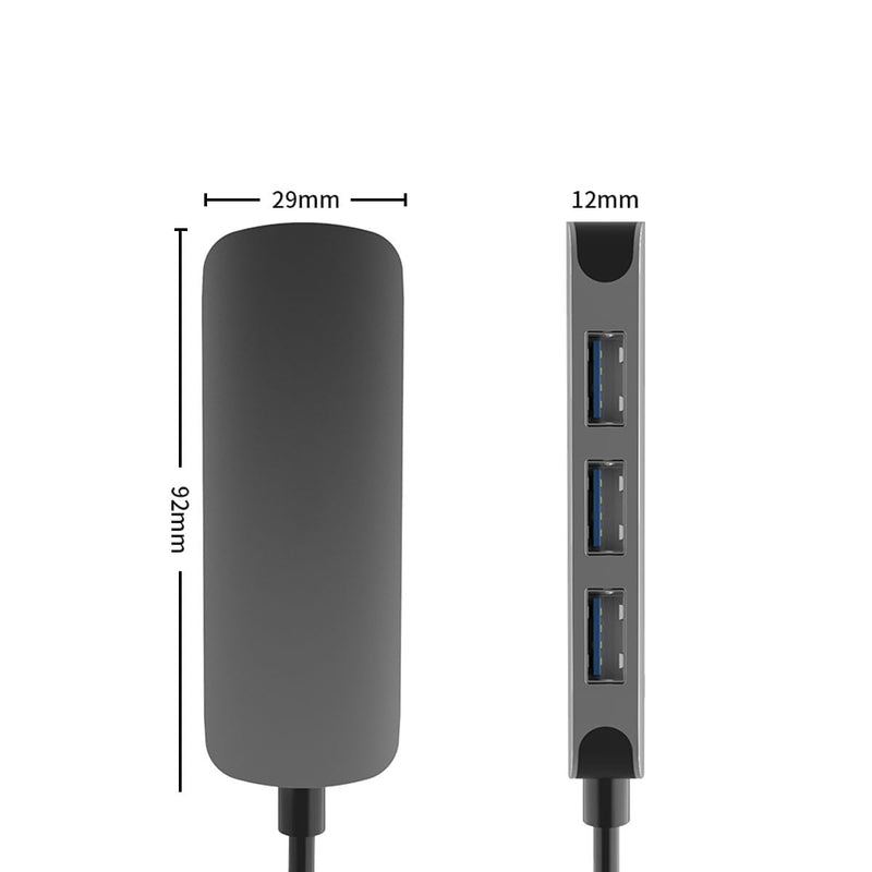 USB-C to USB 3.0 Hub 4-Port by MMOBIEL – 4-in-1 USB-A Splitter Adapter, 5Gbps High-Speed Data Transfer, Compact Aluminum Hub – Compatible with MacBook, iPad Pro, Dell, Samsung, USB-C Laptops & Tablets USB-C to 4-Port USB-A Hub