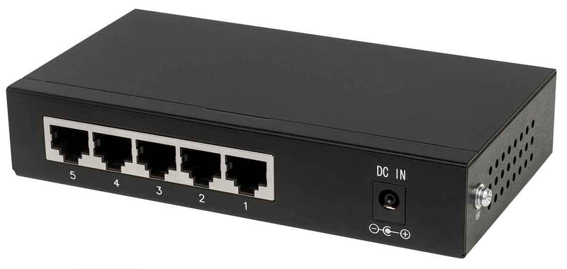 Intellinet 5-Port Gigabit Ethernet Poe+ Switch - 60W Power Budget, Power Output up to 30W Per Port, Unmanaged, Metal Case, Fanless - for Computer Networking Hub, Desktop, 3 Yr Mfg Warranty – 561228