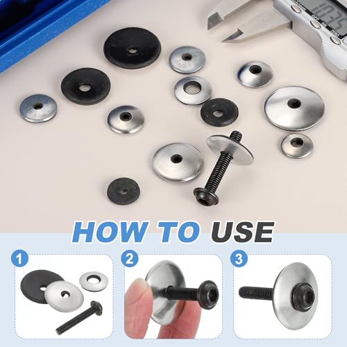 MECCANIXITY 70Pack Stainless Steel EPDM Bonded Sealing Washers, #12 x 1-3/16" Neoprene Cushioning Washer Gasket for Screws Bolts Machinery (M5.5x30mm) #12 x 1-3/16"(M5.5x30mm) 70