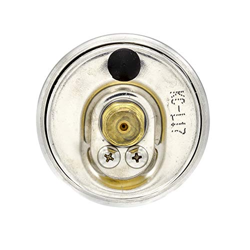 PIC Gauges 202L-158P Center Back Mount Glycerine Filled Pressure Gauge w/ SS Case/Bezel, Brass Internals, PC Lens, 1.5" Dial, 0/3000 psi Range, 1/8" Male NPT 0 - 3,000 PSI