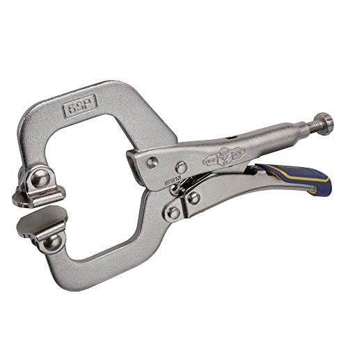 IRWIN VISE-GRIP Welding Pliers, Fast Release, C-Clamp Locking with Swivel Pads, 6-Inch (IRHT82587), Purple 1 Count (Pack of 1)