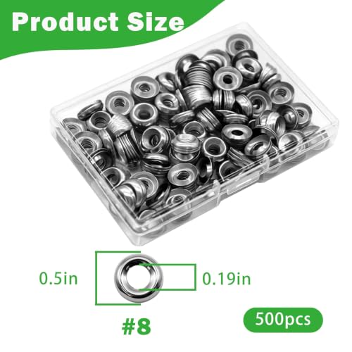 500 Pcs #8 Silver Finish Washers 304 Stainless Steel Finishing Washers Countersunk Cup 500Pcs #8
