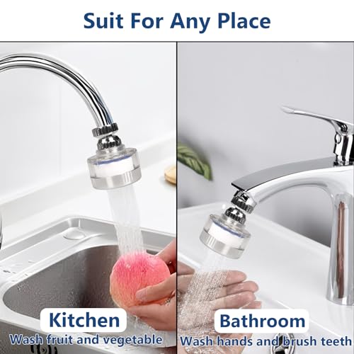 6 Pcs Sink Water Filter Elements, Universal Sink Faucet Filter Elements, Sink Faucet Filter Removes Hard Water, Water Filtration & Softeners, Faucet Sprayer Attachment(Faucet Not Included) 6PCS