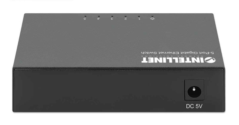 Intellinet 5-Port Gigabit Ethernet Network Switch, Ethernet Splitter - Unmanaged | Plug & Play | Auto Traffic Optimization | Fanless Metal Housing - for Computer Networking Hub, Desktop – 530378