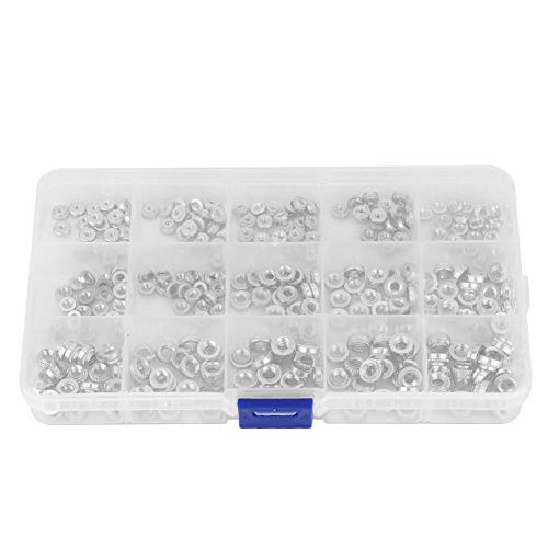 300PCS Pressure Riveting Nut, M2/M2.5/M3/M4/M5 Self-Clinching Nuts, Types S Metric Thin Plates PEM Rivet Nut, Metal Fastener Tool