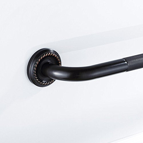 12-Inch Grab Bar Featuring Anti-Slip Handrail, Solid Brass, Oil Rubbed Bronze, Heavy-Duty Construction Armrest, Bathroom Bathtube Shower Safety Rail Mh 12 Inch (Pack of 1)