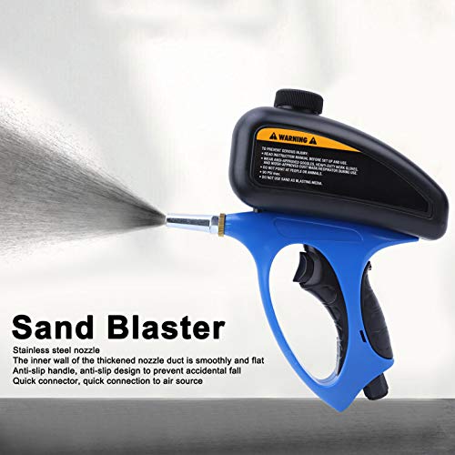 Air Held Sand Blasting Spray Gun mini Pneumatic Sandblasting Gun Portable Blasting Machine, for Abrasive Sand Blasting Derusting