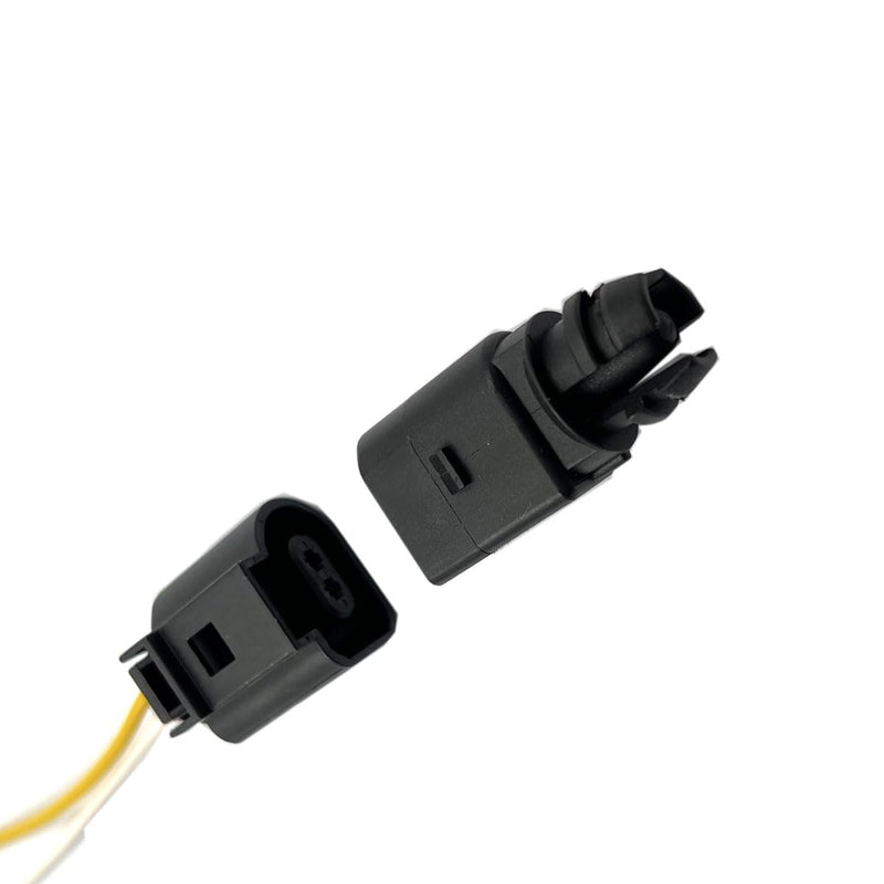  [AUSTRALIA] - FainWan Ambient Air Temperature Sensor with 2-pin Connector Plug Wiring Harness Pigtail Compatible with CC Golf Passat Tiguan A3 A4