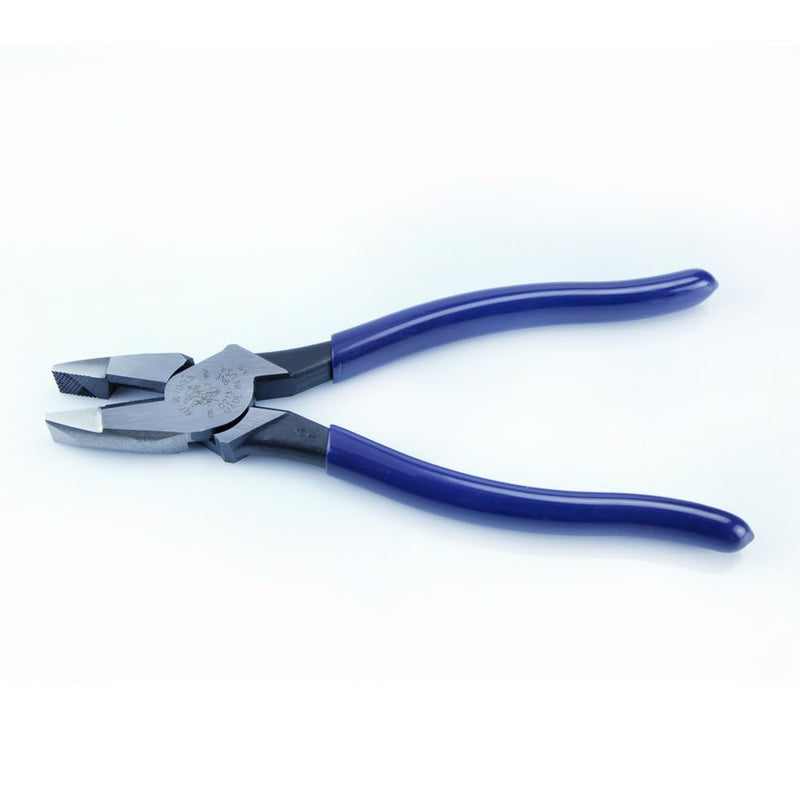 Klein Tools D213-9NE Pliers, Made in USA, 9-Inch Side Cutters, High Leverage Linesman Pliers Cut Copper, Aluminum and other Soft Metals Standard