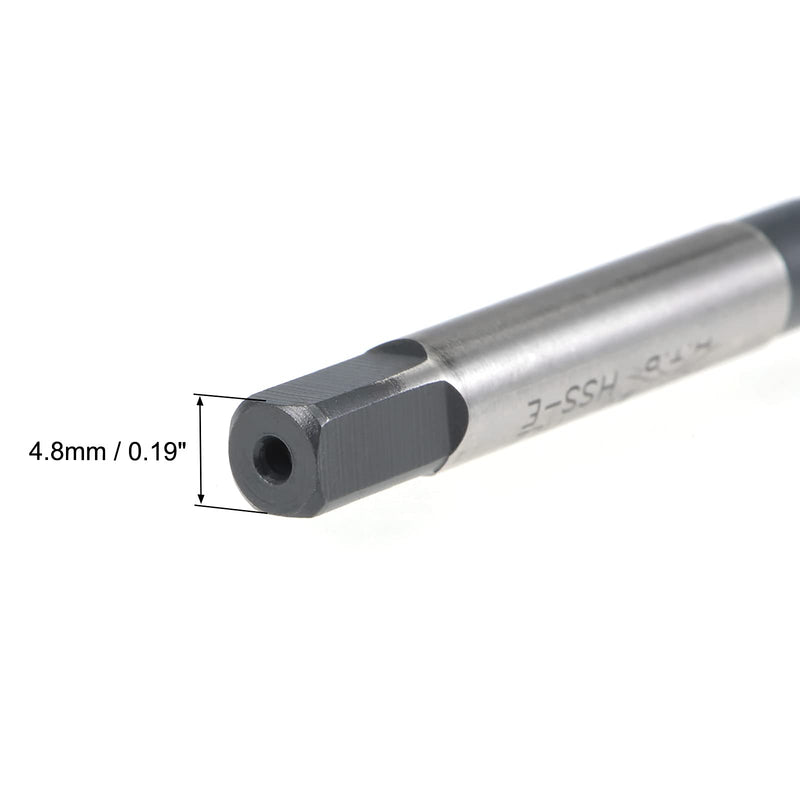 uxcell M8 x 1.25 Spiral Flute Thread Tap, Metric Machine Threading Tap HSS Nitriding Coated, Round Shank with Square End, H2 Tolerance, 2pcs (Pack of 2) M8 x 1.25 (Pack of 2)
