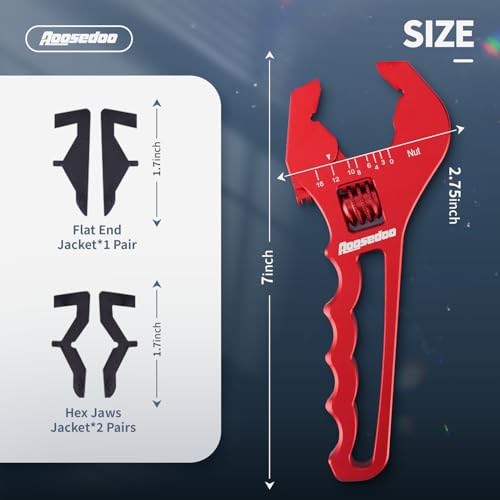 AN Fitting Wrench Anti-scratching AN Fitting Tool For 3AN-16AN Fitting Red
