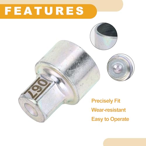 Vehicle Wheel Lock Lugnut - 067 Anti-theft Screw Nut Removal Key Socket - for BMW MINI COOPER Zinc Plated Alloy Steel Silver Tone - 1 Pc #067
