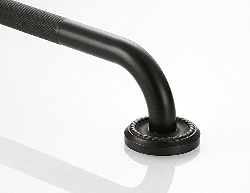 12-Inch Grab Bar Featuring Anti-Slip Handrail, Solid Brass, Oil Rubbed Bronze, Heavy-Duty Construction Armrest, Bathroom Bathtube Shower Safety Rail Mh 12 Inch (Pack of 1)