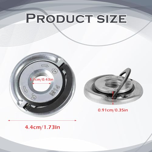 4 Pack Angle Grinding Tool Flange Nut, Angle Grinder Flange Nut, Portable Locking Plate Chuck Angle Grinder, Quick Clamping Nut 4