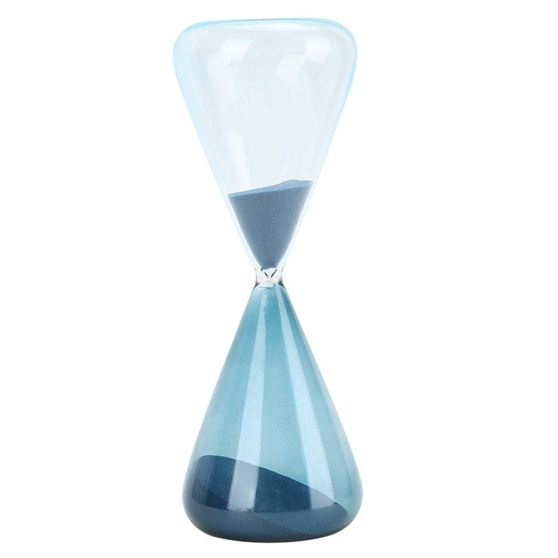 Mumusuki Hourglass Clock Blue Sand Timer, Innovative Cone Shape Unique Sand Clock Timer Glass Birthday Gift Office Kitchen Decor Table Ornament(M) M