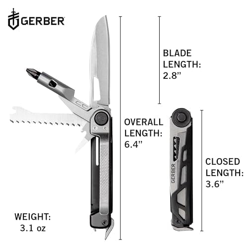 Gerber Armbar Trade EDC Pocket Knife Multitool with Bottle Opener, Onyx