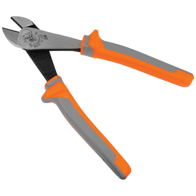 Klein Tools 2288RINS 1000V Insulated Diagonal Cutter Pliers, Made in USA, High Leverage Design, Induction Hardened Knives, 8-Inch 1-Piece 4-Piece Kit