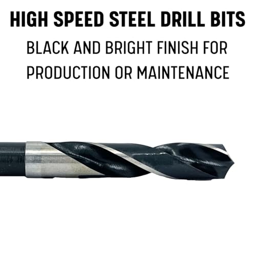 Drill America 1-1/8" Reduced Shank High Speed Steel Drill Bit with 1/2" Shank, D/A3F Series 1-1/8"
