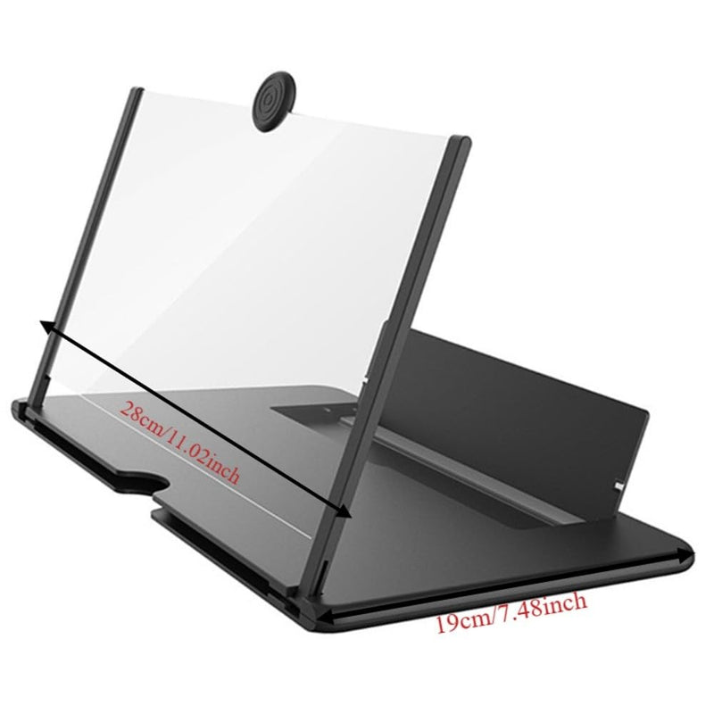 14 Inch Pull Out Screen Amplifier – Portable Folding Design for Cell Phone Movie Viewing, HD Optical Lens with Eye Protection Technology