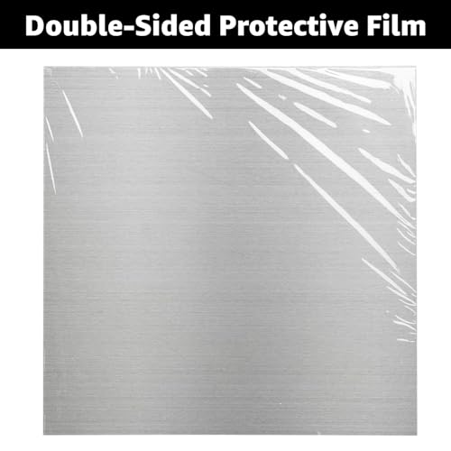 6061 Aluminum Sheet Plate Metal 11.8x11.8x1/2 Inch Flat Plate 300x300x12mm Thick Aluminum Sheet with Protective Film for Industry, DIY
