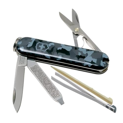 Victorinox Classic SD Swiss Army Knife, 7 Functions, Navy Camouflage