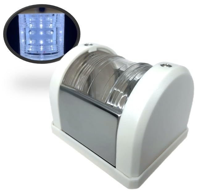 Pactrade Marine Boat White Stern LED Navigation Light Waterproof 2 Nautical Miles