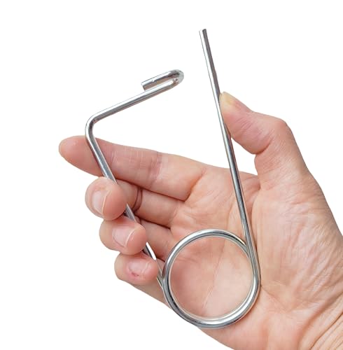 Steel Brooch Shape Open Safety pin Spring pin, Quick Lock line Lock pin Locking Fasteners for Farm Lawn Garden Hooks (0.24x5.08in(6x129 mm)-2Pcs) 0.24x5.08in(6x129 mm)-2Pcs