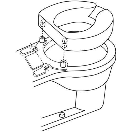 SP Ableware Bolt-Down Lok-In-El Bracket for Elongated Elevated Toilet Seats (725950001)