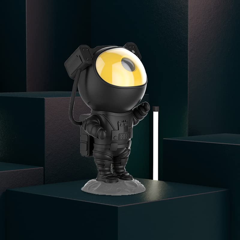 Astronaut Galaxy Projector Night Light, Star Projector Galaxy Night Light, Starry Nebula Ceiling Projection Lamp with Remote Control Timer and 360°Adjustable, Kids Adults Room Game Room Decor Projector-Black