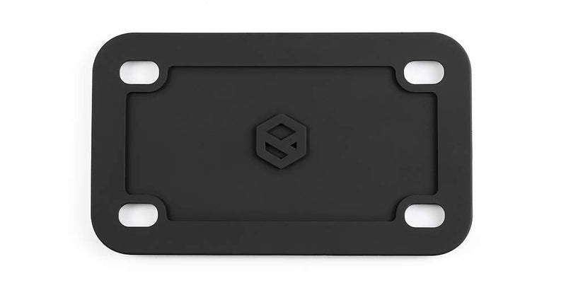 Rightcar Solutions Motorcycle The Original Premium Grade Silicone Bike Plate Frame | Rust Proof, Rattle Proof, Weather Proof License Plate Holder (Black) Black