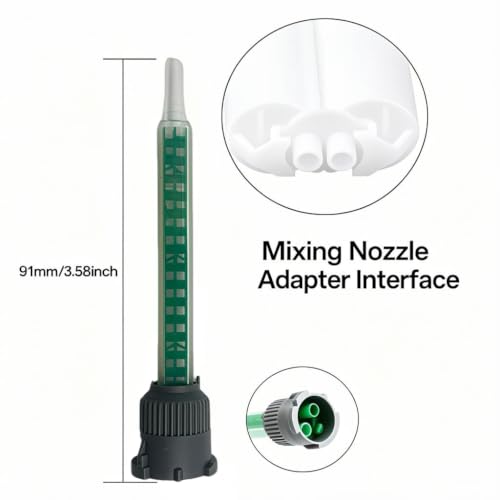 20 Pack of Epoxy Adhesive Mixing Nozzles Tip,16-Element Adhesive Applicator Resin Mixer Static Dispensing Nozzle for 50ml AB Two-Component Cartridges(1:1/1:2 Ratio)