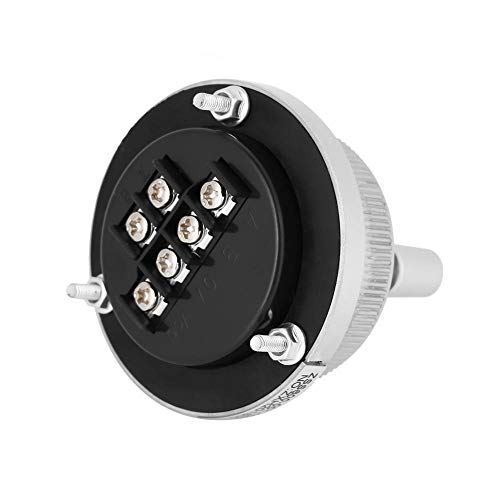 6 Terminal CNC Pulse Encoder, Electronic Pulse Generator Hand Wheel Manual Encoder, 5V 60MM(White)