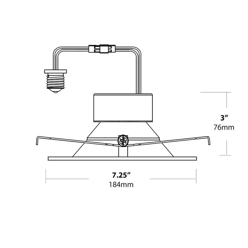 NICOR Lighting 6 inch White Square LED Recessed Downlight in 3000K (DQR6-10-120-3K-WH-BF) 3000K Color Temperature