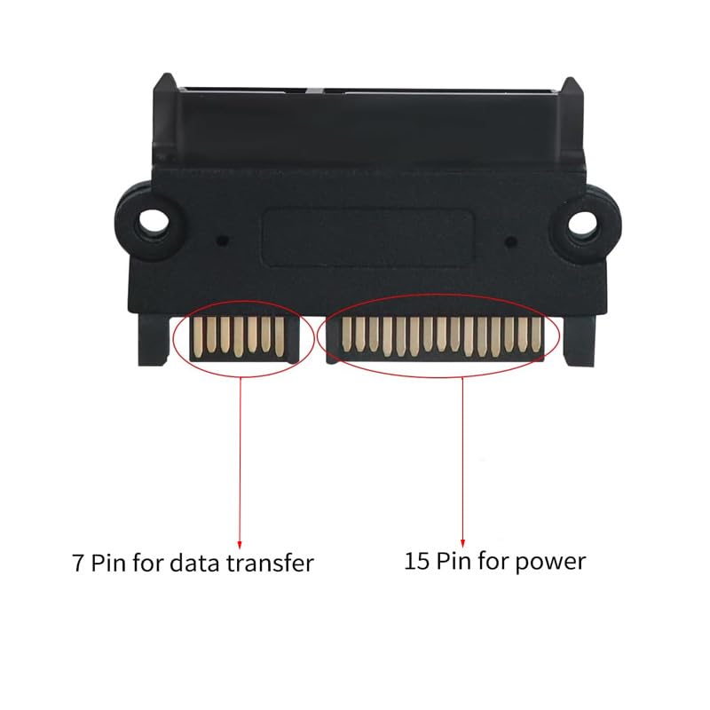 2 Pack SATA to SATA HDD Adapter, 22 Pin (7+15) Male to 22 pin Female Extender for 2.5” HDD, Sata Converter Adapter，Connector Slimline Adapter