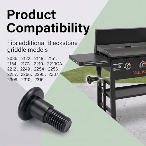 5 Pack Short M6 Step Bolt Compatible with Blackstone Gas Griddle – Replacement Side Shelf Shoulder Bolt for Blackstone 1785, 1868, 1901, 1902, 1916, 1923, 1962, 1963, 1984, 2022, 2023, 2085