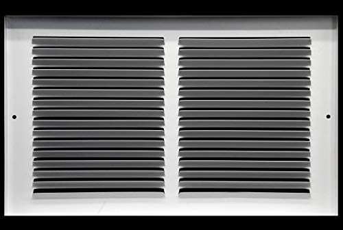 HVAC Premium HVAC Premium 12" X 6" Baseboard Return Air Grille - HVAC Vent Duct Cover - 7/8" Margin Turnback for Flush Fit with Baseboard Work - White [Outer Dimensions: 13.75" Width X 7.75" Height] 12 X 6
