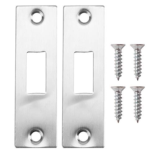 TOPINCN Deadbolt Door Lock Set, 304 Stainless Steel, Silver | For Wooden Doors, Bathroom, 3 x 2.1 x 1.5 Inch Handle, With Screws