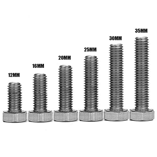 Manloney LLC Universal Screws M9 Hex Head Cap Bolts 1.0mm Pitch Fine Thread Stainless Steel Screw (M9x40-1.0) M9x40-1.0
