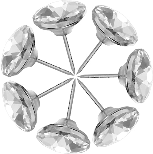 ZAYI 20mm Diamond Crystal Upholstery Nails Buttons Tacks Sofa Headboard Furniture Tacks Wall Decor 20pcs (20mm) 20 mm