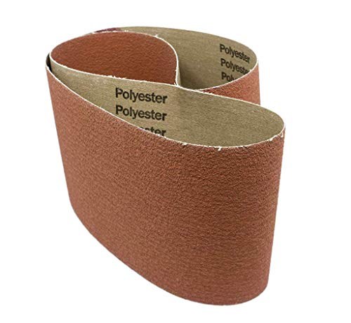 Benchmark Abrasives 6" x 48" Ceramic Sharpening Sanding Belts for Grinding Deburring Polishing Rust Removal on Metal, Stainless Steel, and Carbon Steel, Use with Belt Disc Sander (2 Pack) - 80 Grit