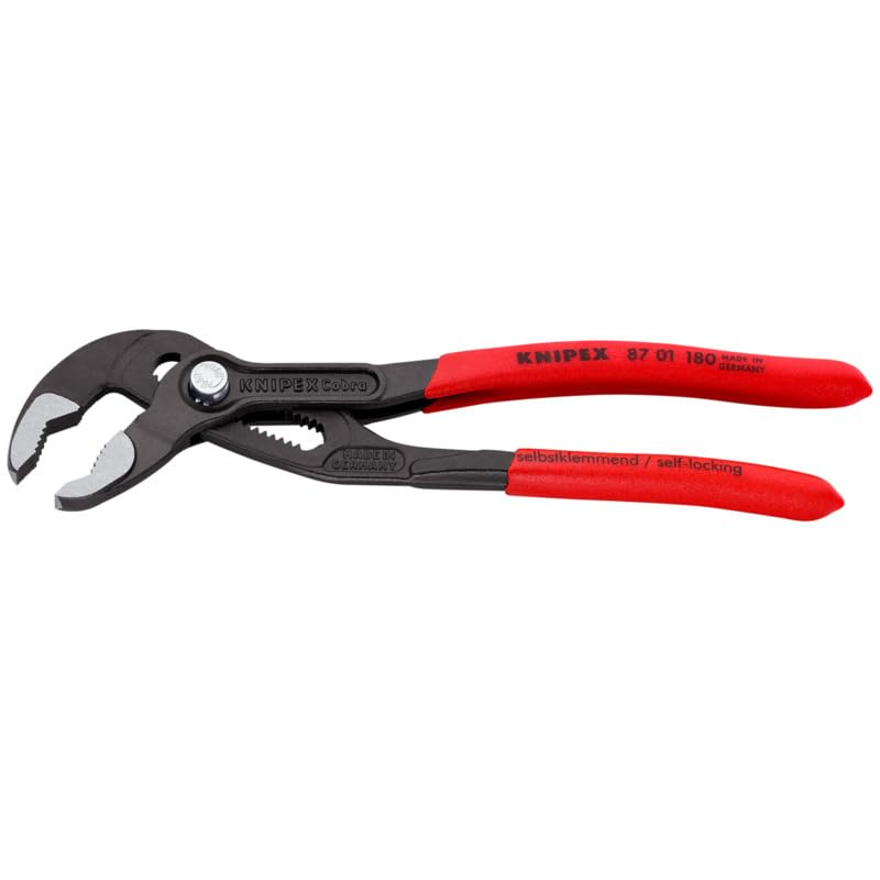 KNIPEX 87 01 180 SBA, 7-1/4 in. Cobra® Water Pump Pliers, Capacity 1-1/2 in