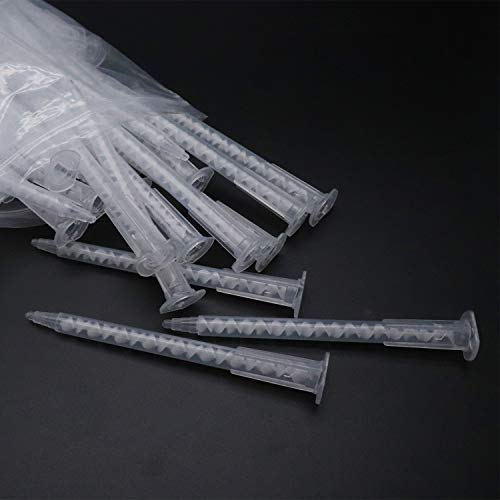Xiaoyztan 50Pcs 1.3ml Epoxy Mixing Nozzle for AB Glue