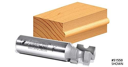Amana Tool - 51547 Carbide Tipped Bullnose 1/4 Radius x 1 Dia x 1 4" Shank 1 Dia x 1 4" SHK