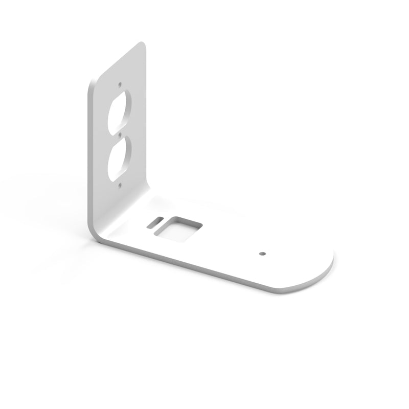 Kestrel Designs Outlet Shelf Speaker Mount - Heavy Duty Shelf Holds Devices up to 12 lbs - DIY Install Works with Standard Outlets - Perfect for Sonos & Other Smart Speakers (White) White