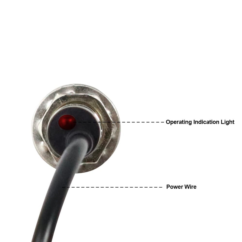 M12 Inductive Proximity Sensors NPN NO M12 Thread, 4mm Detection Distance, Metal Detection, Anti-Interference, Unshielded (4) 4