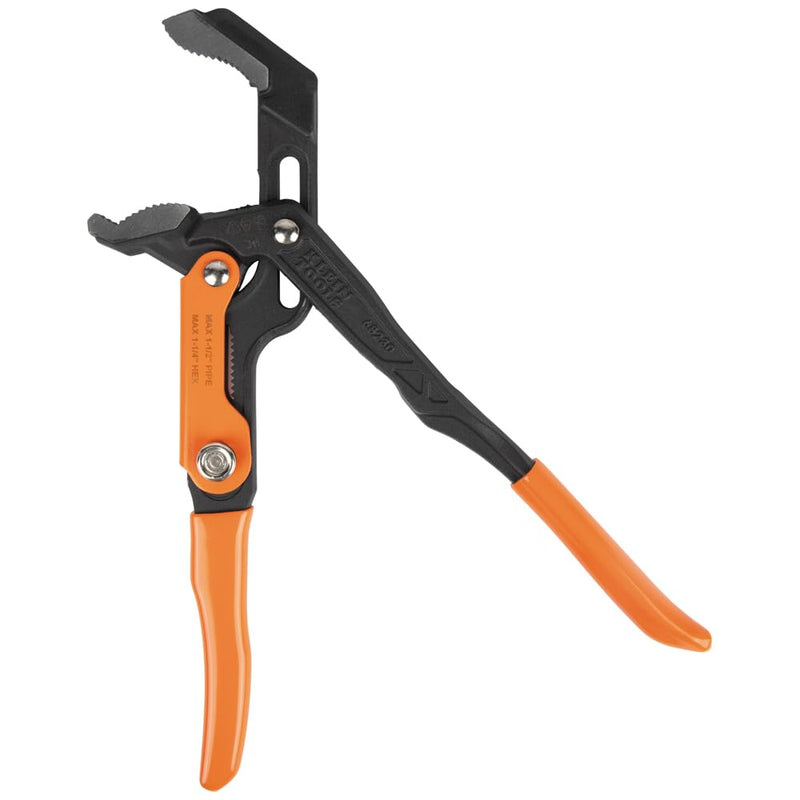 Klein Tools 68230 Pipe Wrench, S-Jaw Quick-Adjust Plumbers Wrench Fits up to 1-1/2-Inch Round Pipe and 1-1/4-Inch Hex Nuts, 13-Inch