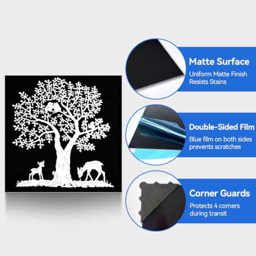 12 Pcs Anodized Aluminum Sheet Blanks 4"x4", Laser Engraving Plate 4"x4"(12pcs)