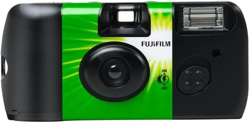 Fujifilm QuickSnap Flash 400 Camera, Fujifilm Disposable Camera with Flash, 27 Exposures with Sunshine Photo Microfiber Cloth (2 Pack) 2 Pack
